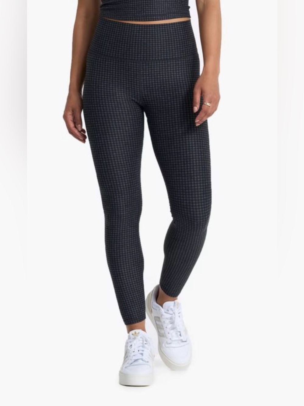 Vuori Clean Elevation Legging Charcoal Gingham Plaid High Rise XS VW444